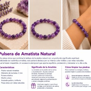 Pulsera de amatista 4 mm