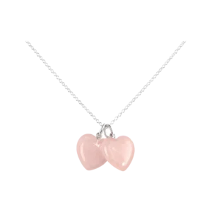 Collar de corazones rosas